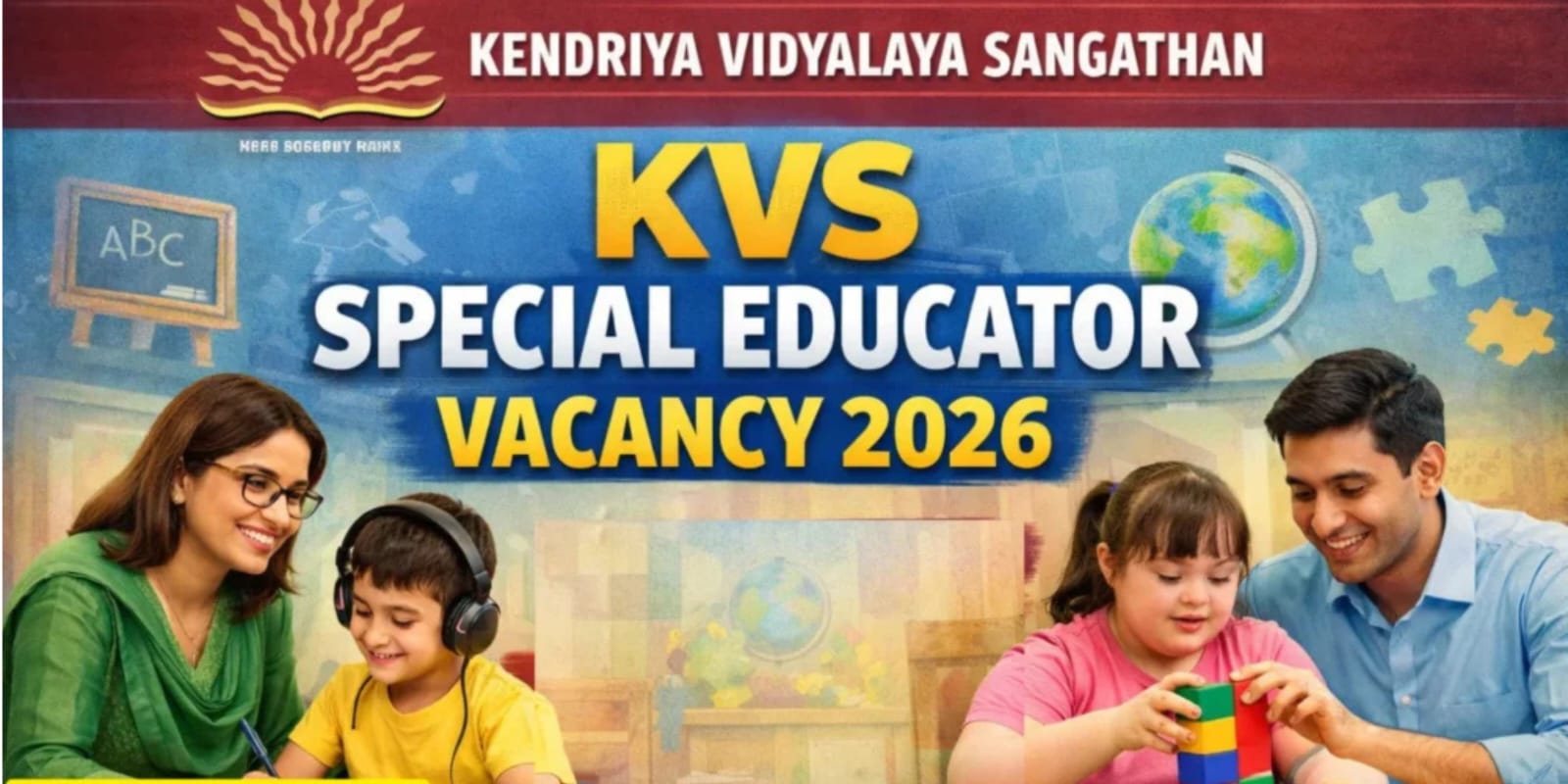 केवीएस भर्ती 2026: केंद्रीय विद्यालयों में स्पेशल एजुकेटर के 987 पदों पर निकली वैकेंसी, जानें पात्रता और आवेदन प्रक्रिया।